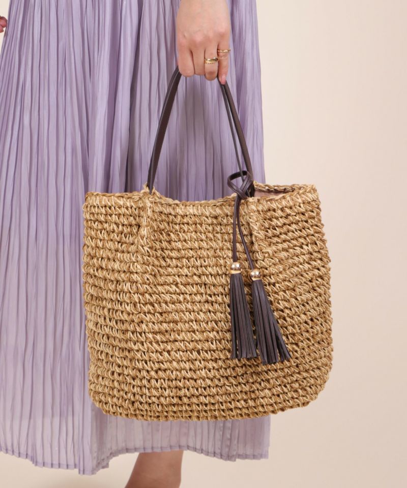 Bermosa タッセル付き スクエアかごバッグ かごバッグ カジュアルバッグ 洋服 シューズ アクセサリー通販 United Base ユナイテッドベース