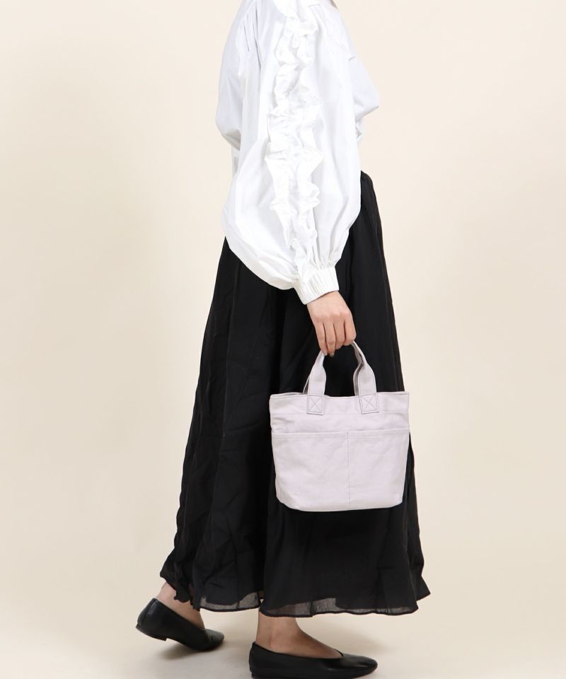 relac]フロントダブルポケット 帆布ミニトートバッグ | トートバッグ