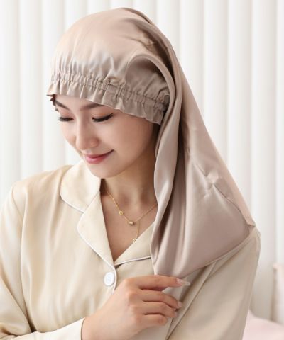 [Esime]シルク100％ ロング対応 ナイトキャップ