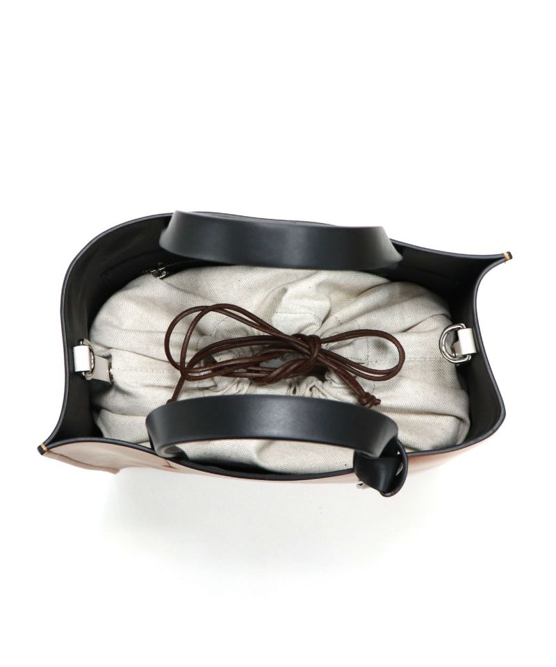 ROBERTA GANDOLFI]イタリア製 カーフスキン2WAYバイカラートートバッグ