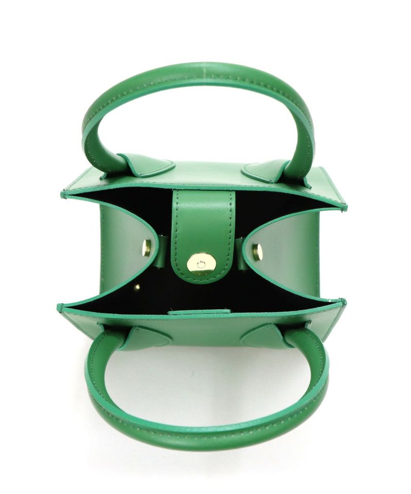 イタリア製 本革 2WAY スクエアミニハンドバッグ | トートバッグ