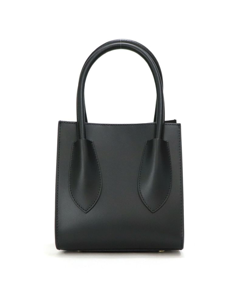 イタリア製 本革 2WAY スクエアミニハンドバッグ | トートバッグ