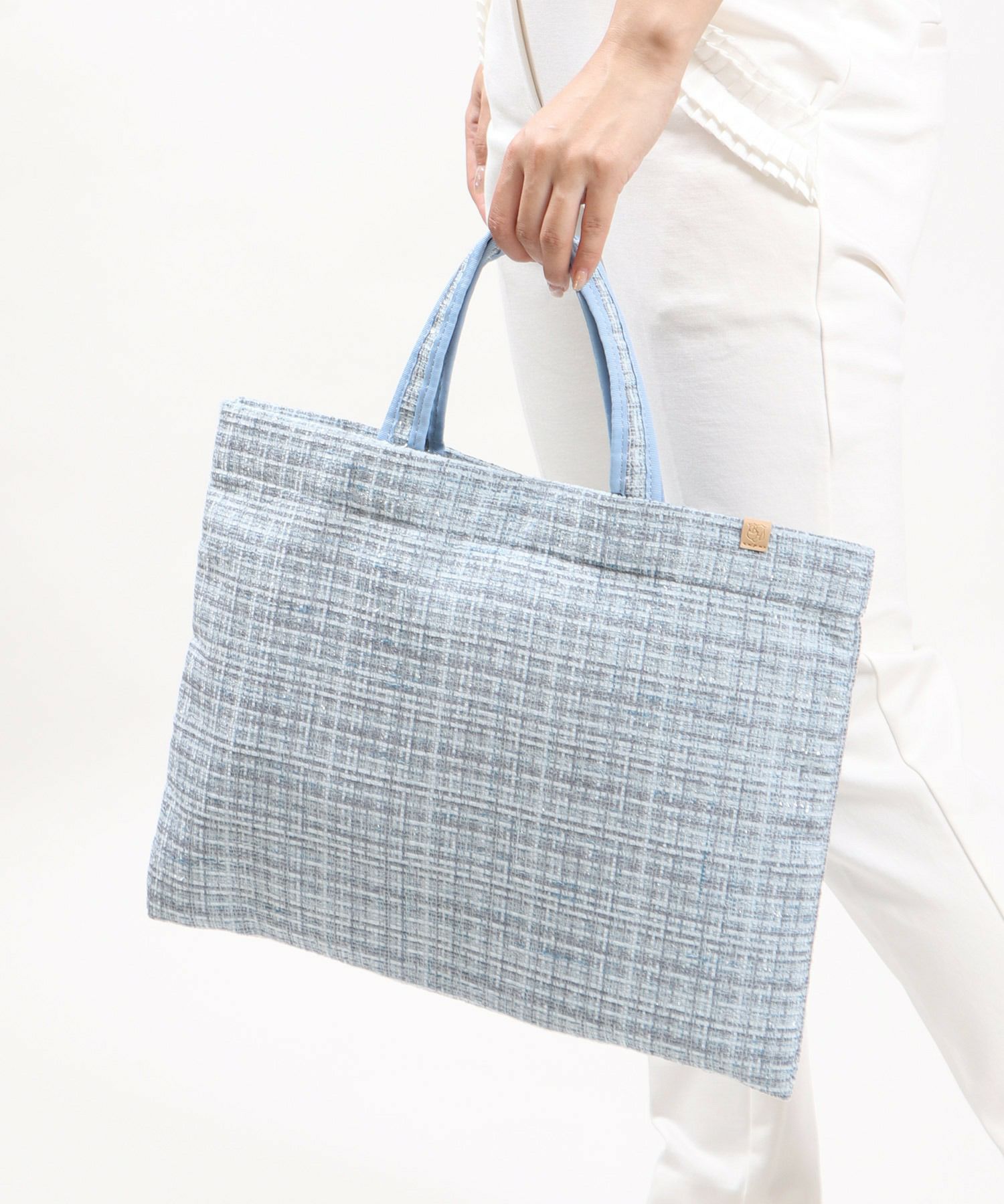 relac]A4サイズ ラメ感ツイード素材 トートバッグ | トートバッグ