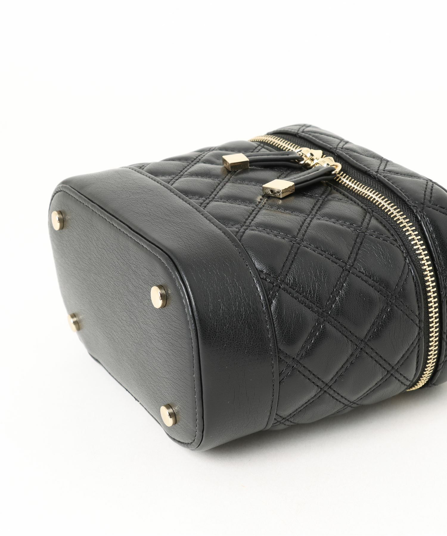 2way】変形VANITY BAG／BLACK denim 2Wayキルティングデニムバニティ  