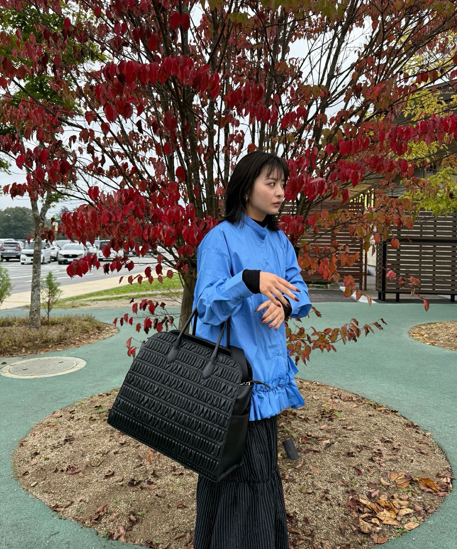 田中優衣様コラボアイテム】大容量 ロングショルダー付き マルチWAY 