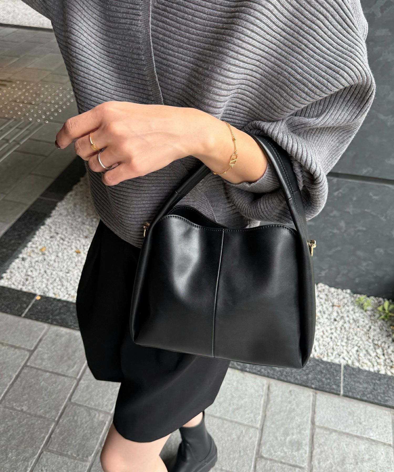 Ran様コラボアイテム】本革 ワンショルダー ミニ2WAYバッグ 