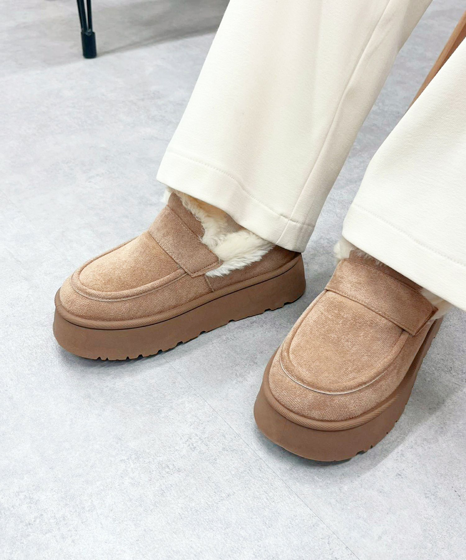 AKAISHI アカイシ ムートンブーツ ブラウン Lサイズ ファー ブーツ