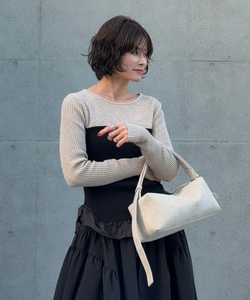 人気インフルエンサー【yunさんコラボ】2WAY スクエアバッグ